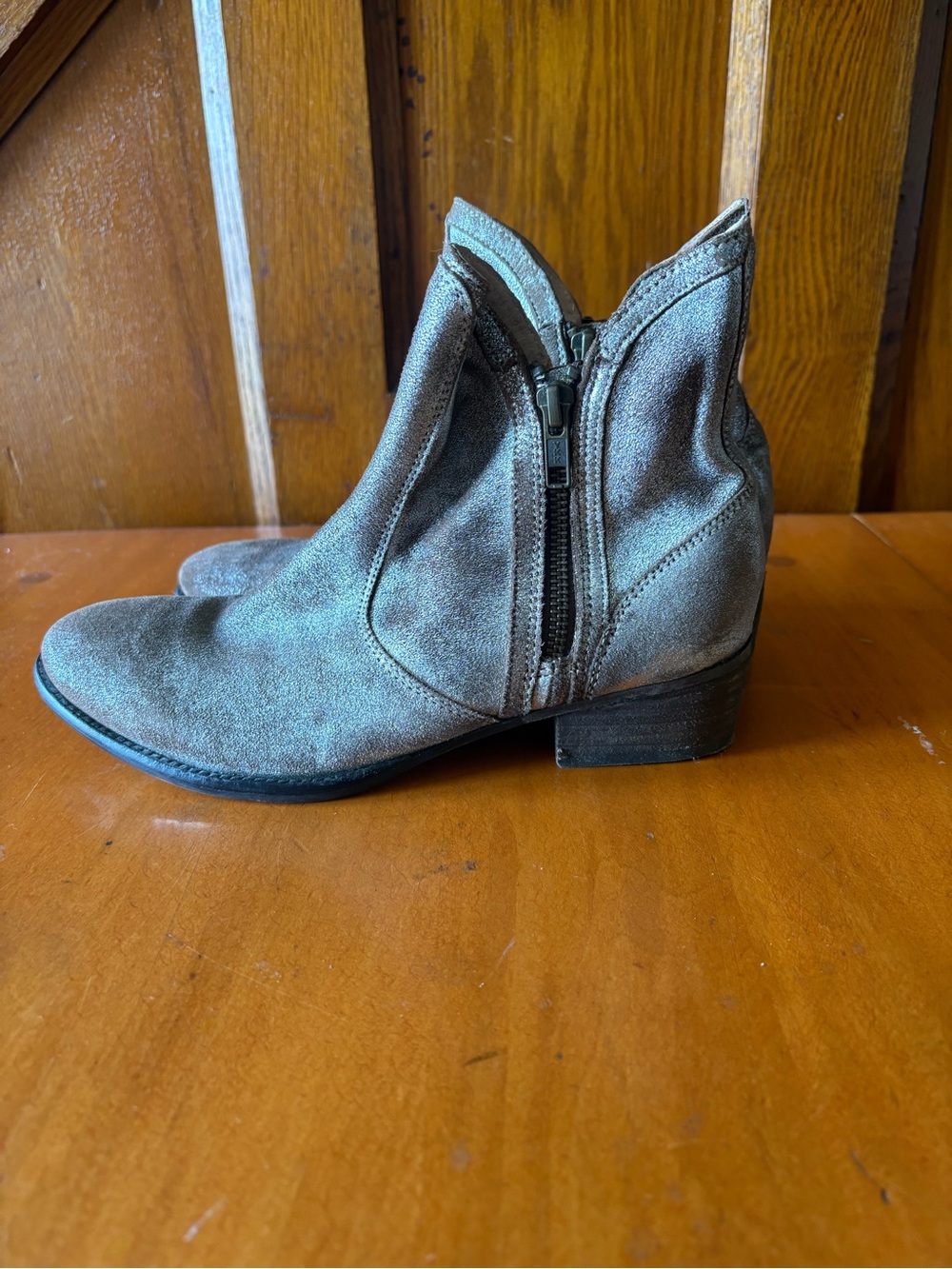 Seychelles Lucky Penny Metallic Leather Boots